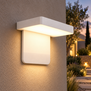 Applique da esterno moderna led 20w 3000k ip54 bianca