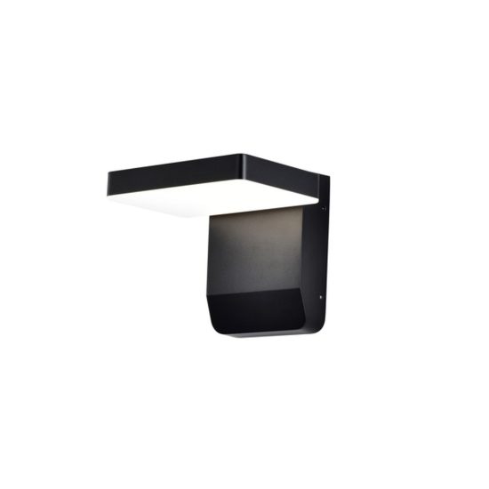 Applique da esterno nera led 20w 3000k ip54 orientabile