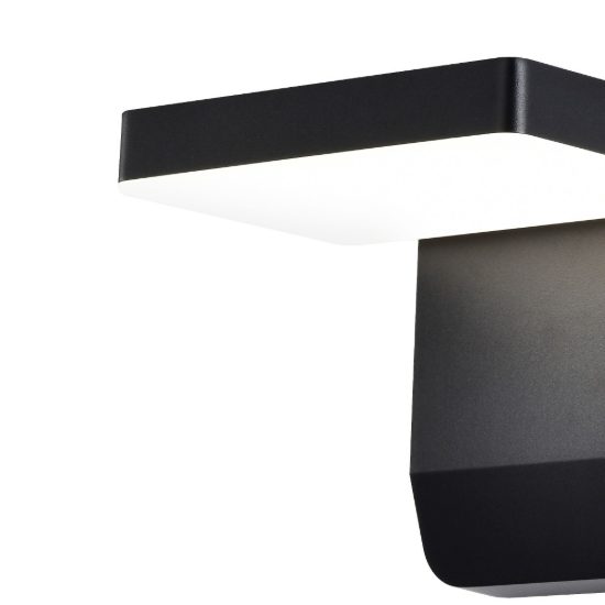 Applique da esterno nera led 20w 3000k ip54 orientabile