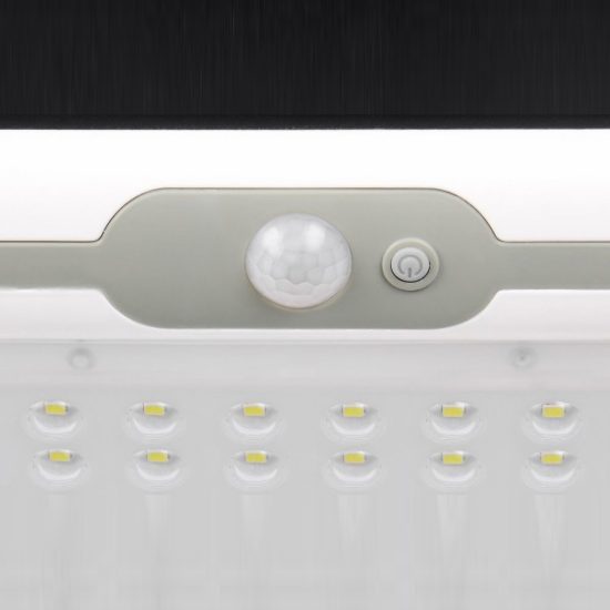 Applique da esterno solare led 5w 4000k con sensore di movimento ip44 orientabile bianca