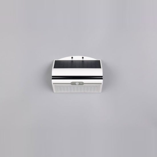 Applique da esterno solare led 5w 4000k con sensore di movimento ip44 orientabile bianca