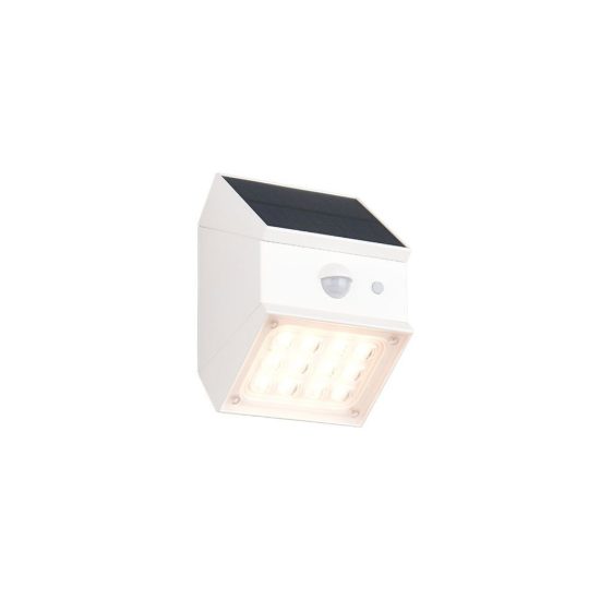 Applique da esterno solare led 2,5w cct 3000k 4000k 6000k con sensore di movimento ip65 bianca