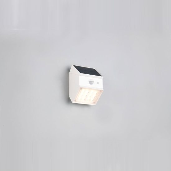 Applique da esterno solare led 2,5w cct 3000k 4000k 6000k con sensore di movimento ip65 bianca