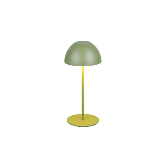 Lampada da tavolino ricaricabile da esterno led 2w 3000k touch ip44 moderna verde a forma di fungo