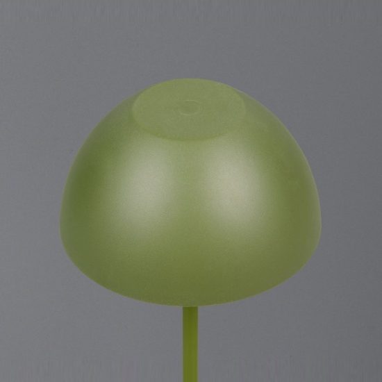 Lampada da tavolino ricaricabile da esterno led 2w 3000k touch ip44 moderna verde a forma di fungo