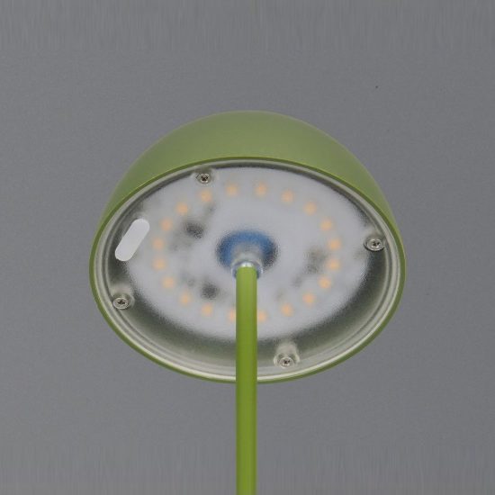 Lampada da tavolino ricaricabile da esterno led 2w 3000k touch ip44 moderna verde a forma di fungo
