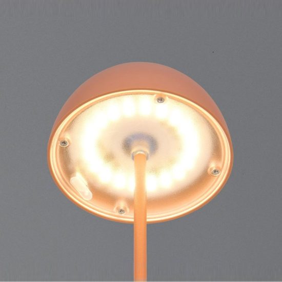 Lampada da tavolino ricaricabile da esterno led 2w 3000k touch ip44 moderna pesca a forma di fungo