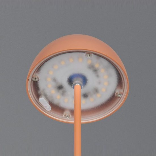 Lampada da tavolino ricaricabile da esterno led 2w 3000k touch ip44 moderna pesca a forma di fungo