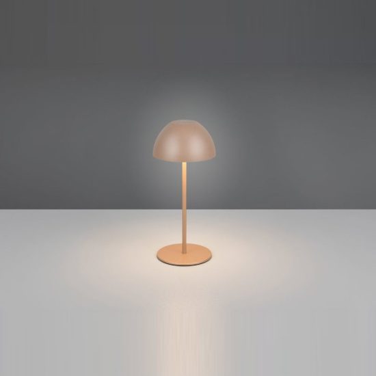 Lampada da tavolino ricaricabile da esterno led 2w 3000k touch ip44 moderna caffe a forma di fungo