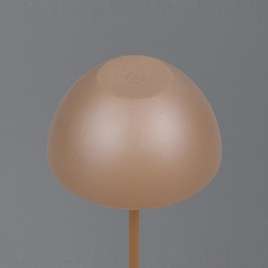 Lampada da tavolino ricaricabile da esterno led 2w 3000k touch ip44 moderna caffe a forma di fungo