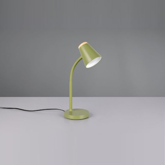 Lampada da scrivania led 4,5w 3000k per ufficio con braccio flessibile verde