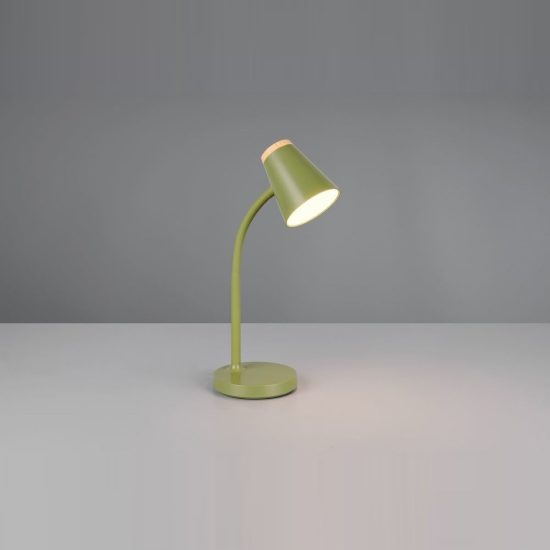 Lampada da scrivania led 4,5w 3000k per ufficio con braccio flessibile verde