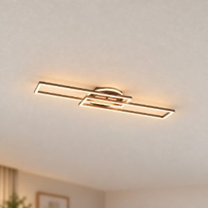 Plafoniera led 30w cct 2700k 6000k con telecomando a elementi orientabili nichel opaco