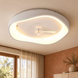 Ventilatore da soffitto con luce led 35w cct 2700k 6500k con telecomando organico bianco