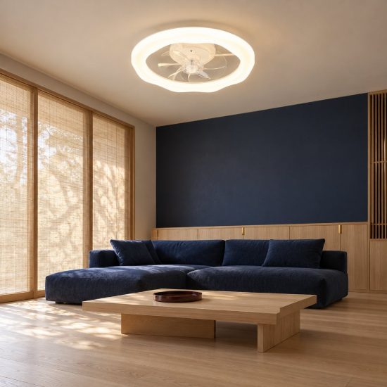 Ventilatore da soffitto con luce led 35w cct 2700k 6500k con telecomando bianco