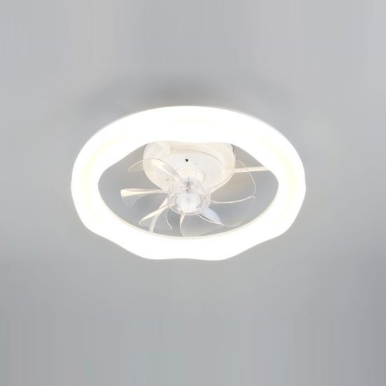 Ventilatore da soffitto con luce led 35w cct 2700k 6500k con telecomando bianco