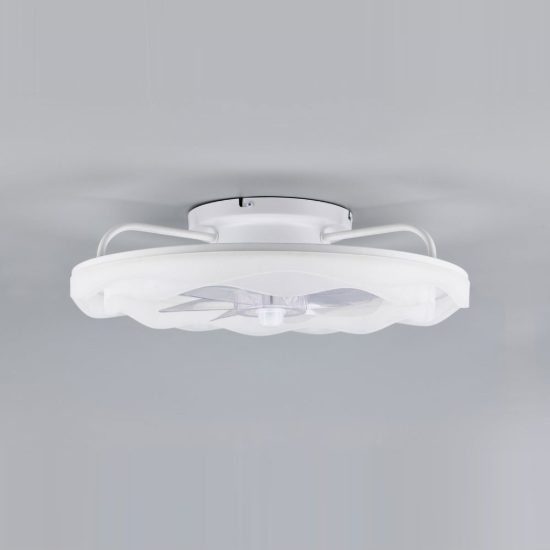 Ventilatore da soffitto con luce led 35w cct 2700k 6500k con telecomando bianco