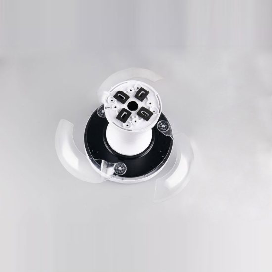 Ventilatore da soffitto con luce led 24w cct 2700k 6500k con telecomando bianco con pale a scomparsa