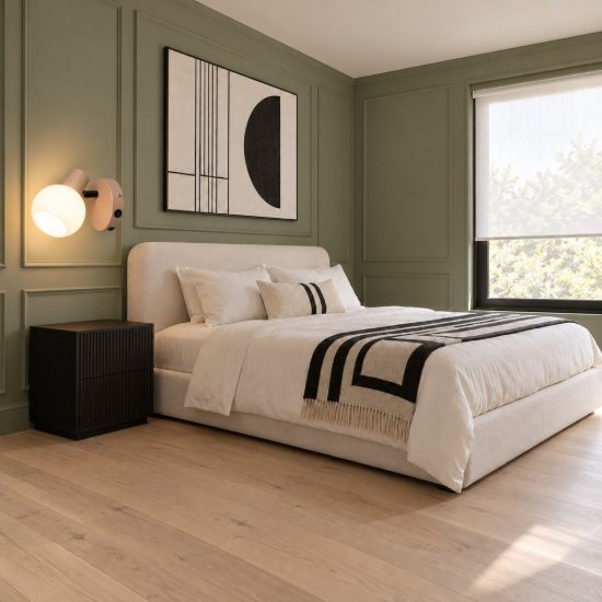 Applique per comodino camera da letto orientabile beige con diffusore in vetro bianco interruttore