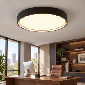 Plafoniera per ufficio led 29w cct 2300k 3000k 4000k dimmerabile nero opaco