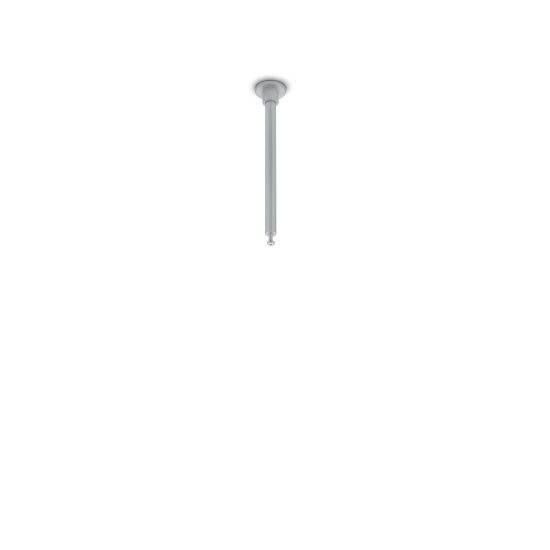 Kit 2 sospensioni a soffitto per binario bifase 12,5cm titanio