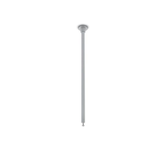 Kit 2 sospensioni lunghe a soffitto per binario bifase 25cm titanio