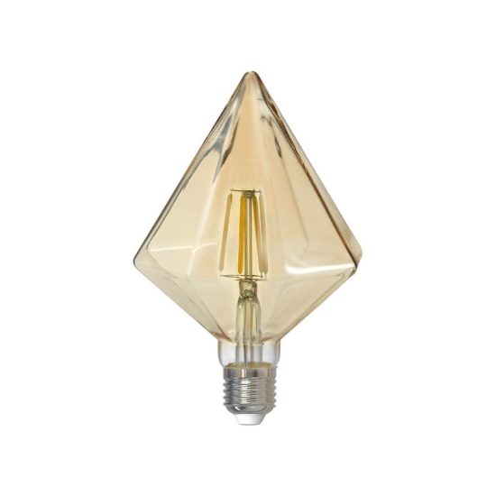 Lampadina led e27 a piramide a filamento 4w 2700k ambra