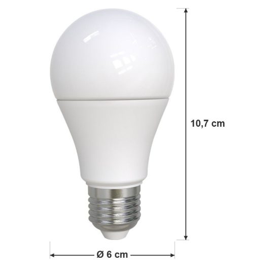 Lampadina led e27 a goccia 9w 2200k 2700k 3000k bianca dimmerabile con interruttore