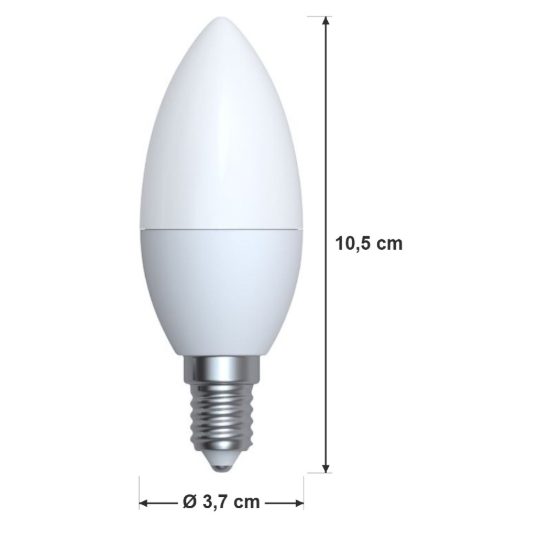 Lampadina e14 led 5w a oliva 3000k bianca dimmerabile confezione 10 pezzi