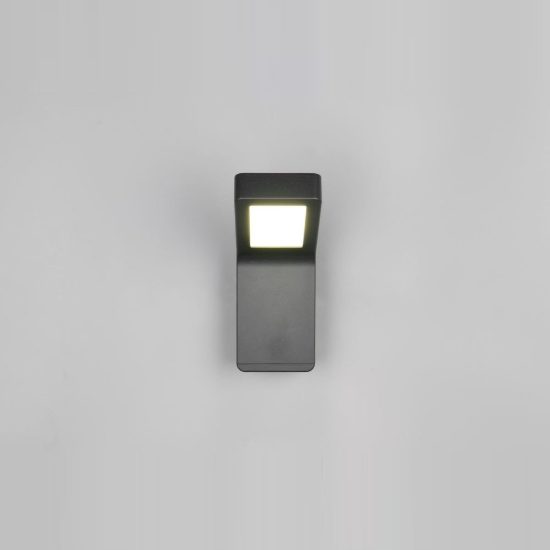 Applique da esterno led 10w 4000k ip44 antracite in alluminio pressofuso