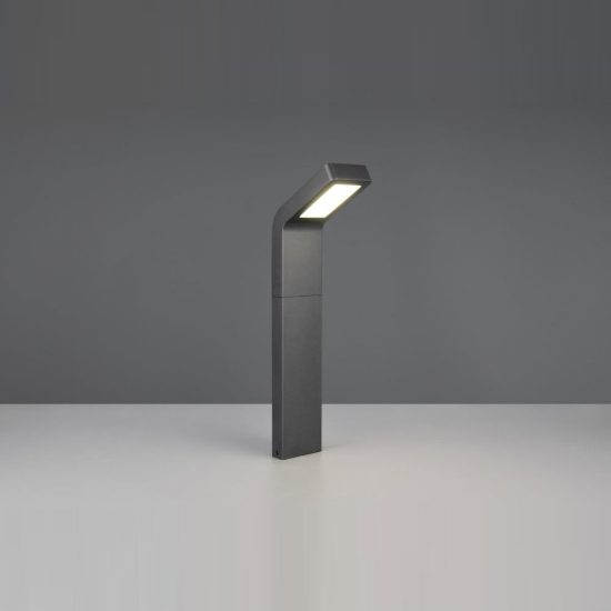 Lampioncino da giardino led 10w 4000k ip44 antracite in alluminio pressofuso