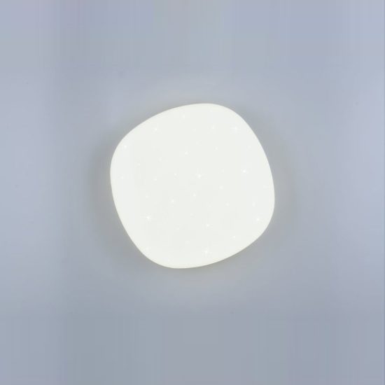 Plafoniera led 24w 4000k moderna bianca a forma di sasso effetto cielo stellato