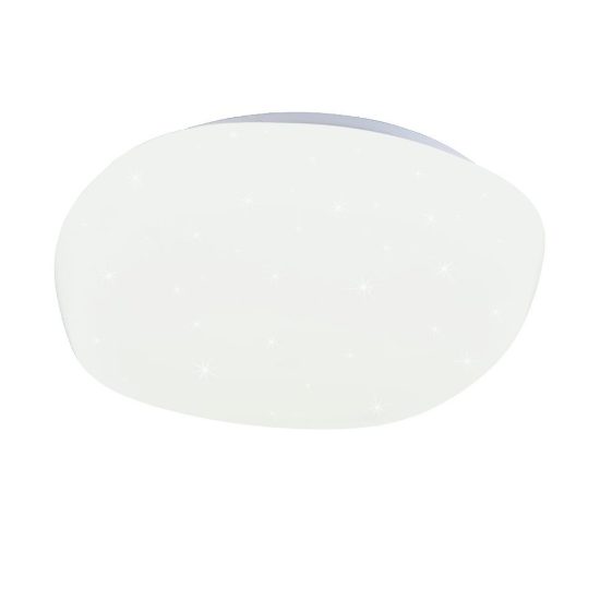 Plafoniera led 37w 4000k per soggiorno moderna bianca a forma di sasso effetto cielo stellato