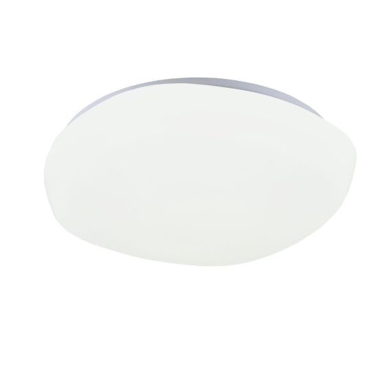 Plafoniera led 37w 4000k per soggiorno moderna bianca a forma di sasso con diffusore satinato