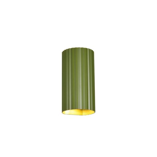 Applique per salotto bi-emissione moderna cilindrica rigata verde
