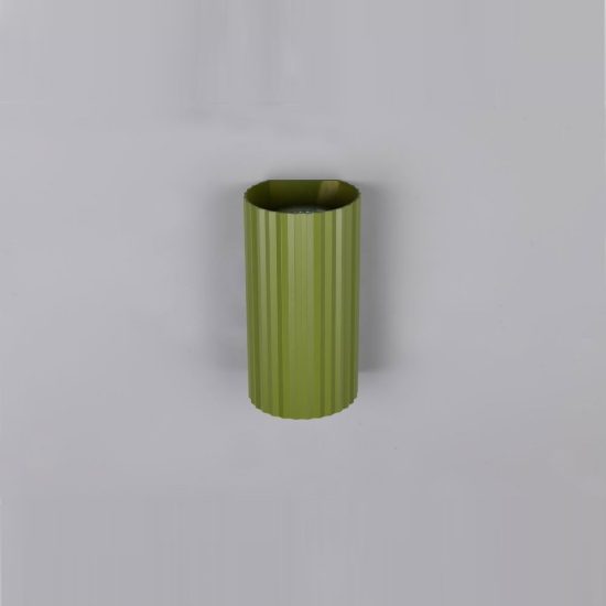 Applique per salotto bi-emissione moderna cilindrica rigata verde