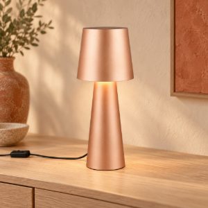 Lampada da tavolo per soggiorno moderna caffe con paralume in metallo