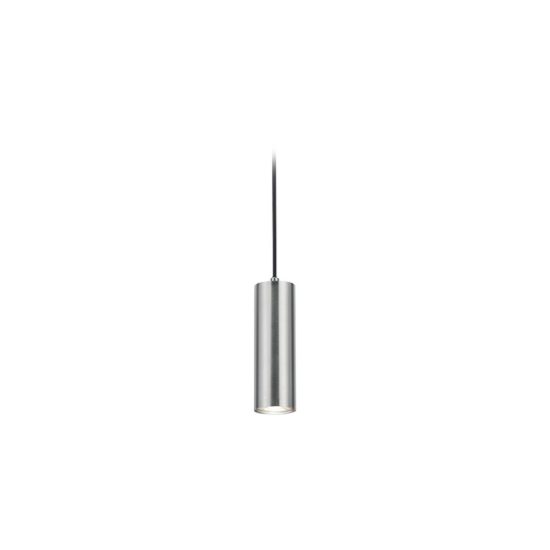 Lampada a sospensione per binario bifase gu10 6cm regolabile in altezza nichel opaco