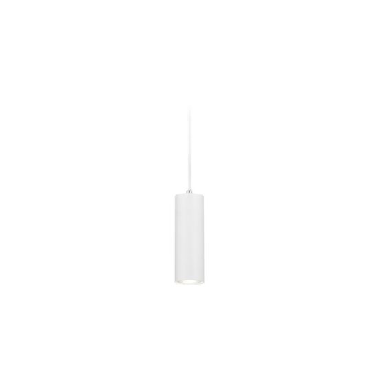 Lampada a sospensione per binario bifase gu10 6cm regolabile in altezza bianca