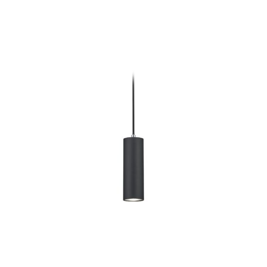 Lampada a sospensione per binario bifase gu10 6cm regolabile in altezza nera