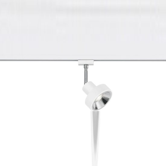 Faretto per binario bifase gu10 orientabile alto 20cm bianco