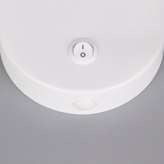 Applique per comodino camera da letto da lettura moderna bianca con braccio flessibile interruttore