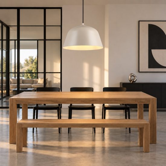 Lampadario a sospensione per sala da pranzo industriale grigio caldo con interno bianco