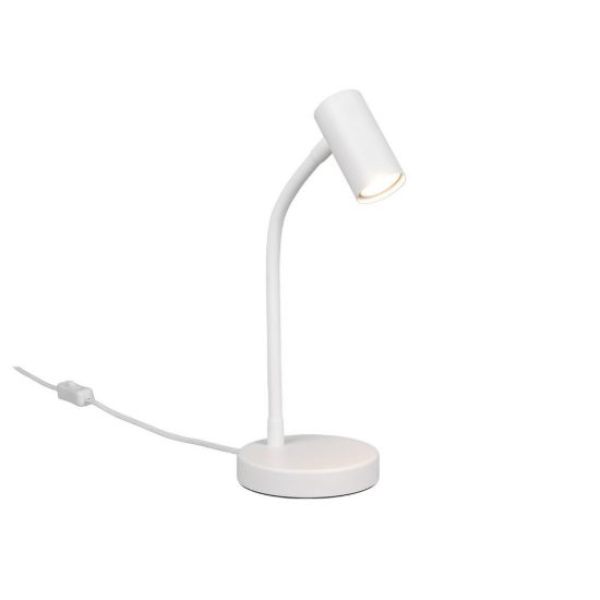 Lampada da scrivania per ufficio moderna bianca con braccio flessibile