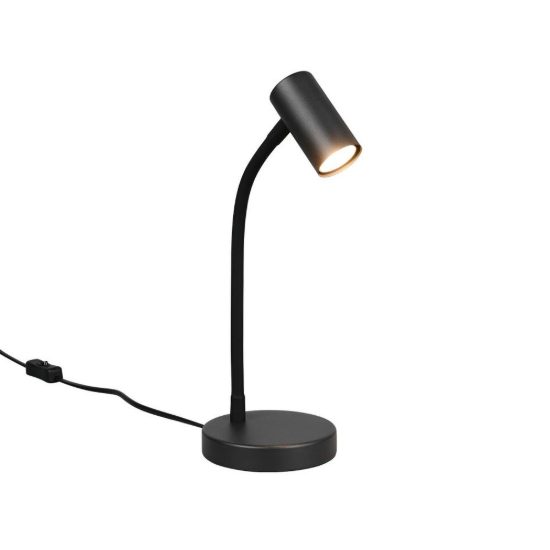 Lampada da scrivania per ufficio moderna nera con braccio flessibile