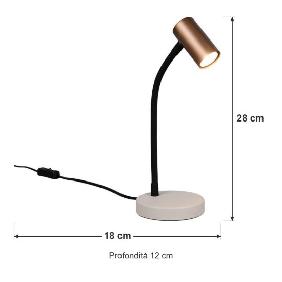 Lampada da scrivania per ufficio moderna caffe con braccio flessibile