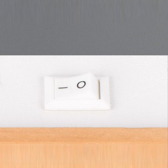 Applique per comodino camera da letto orientabile bianca opaca legno naturale con interruttore