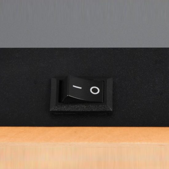 Applique per comodino camera da letto orientabile nera opaca legno naturale con interruttore