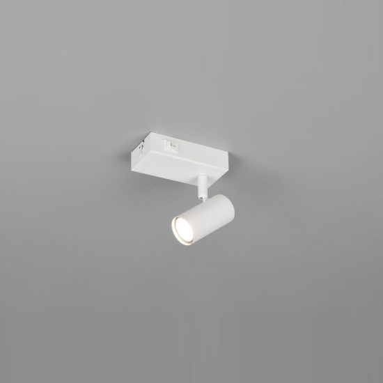 Applique per comodino camera da letto con faretto orientabile mini moderna bianca interruttore