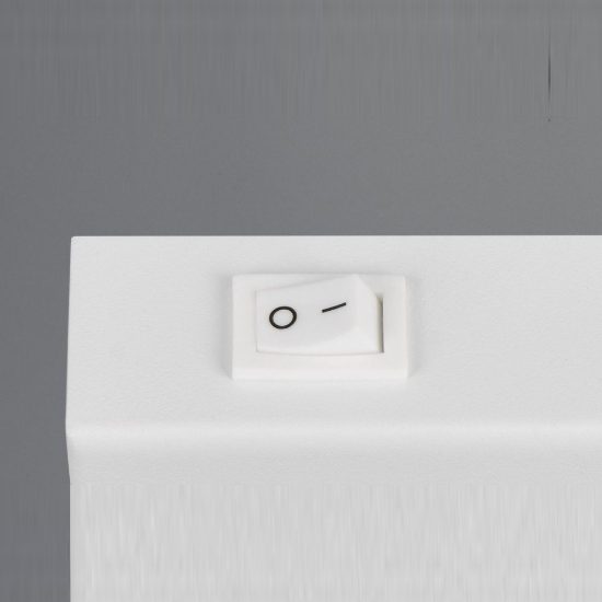 Applique per comodino camera da letto con faretto orientabile mini moderna bianca interruttore